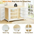 thumbnail image 4 of Heavy Duty Dog Kennel Indoor with Name Tag, XXL Dog Crate Furniture for Large Dogs, Double-Doors Sturdy Dog Cage for Anxiety Dog, Decorate House as TV Stand, End Table, Bedside Table, 4 of 9