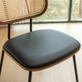 thumbnail image 3 of FOWEOAIU Modern Dining Chairs,Leather Upholstered Side Chairs With Cane Back, Black (Set of 2), 3 of 9
