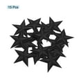thumbnail image 3 of Uxcell Parche de hierro pequeño de 5 estrellas bordado para ropa 1.14x1.14" Paquete de 15 Negro, 3 of 7