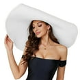thumbnail image 2 of Sombrero de sol con flores y hojas anchas para mujer - Gorra de playa para despedida de soltera, ligera, transpirable y con protección UV, primavera-otoño, talla única, 2 of 4