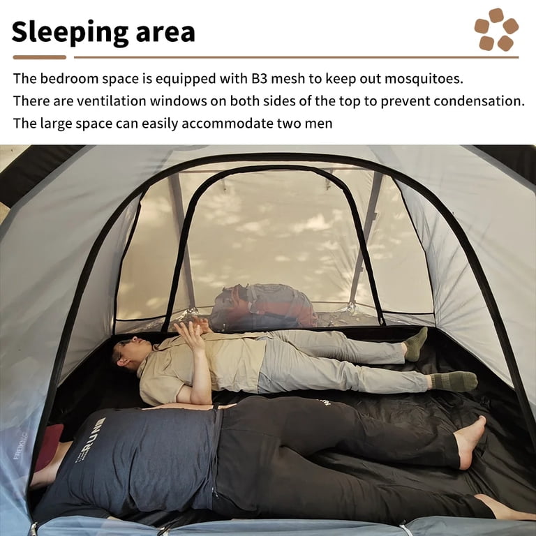 Top Lander, Fireproof Hot Tent, 2 Person, Brown, Waterproof Dome