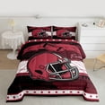 thumbnail image 6 of Erosebridal Football Soccer Bedding Twin Comforter Set, Sports Theme Down Comforter , Atlanta, Black Pink, Reversible 2pcs, Breathable, 6 of 7