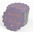 thumbnail image 4 of Inkdotpot Pack Of 50 Real Rose Gold Foil Paper Tags Happy Holiday Favor Hang Tags, 4 of 6