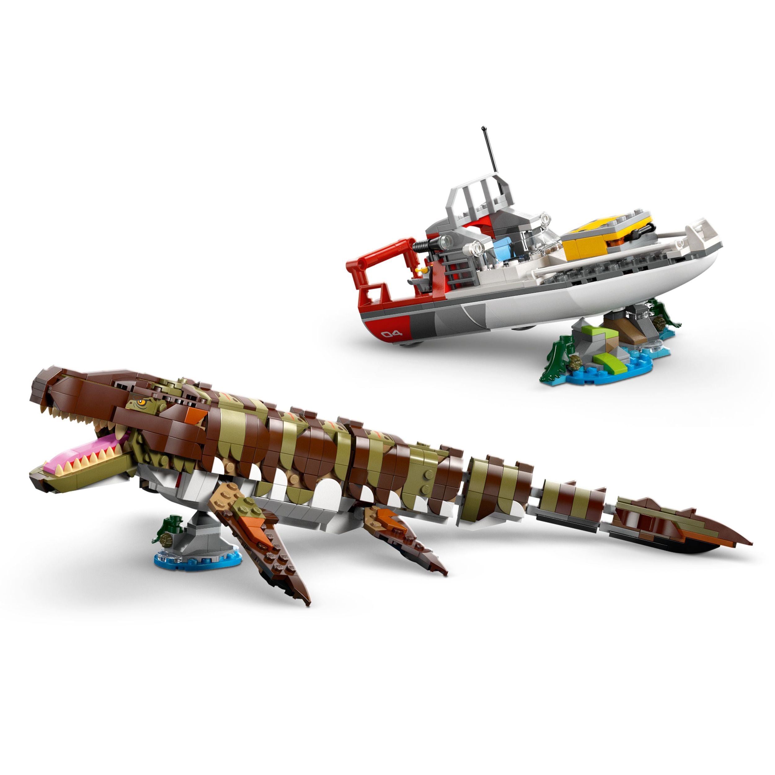 LEGO Jurassic World Mission du Bateau Mosasaure en Briques. Ensemble de Jouet de Dinosaures 76974