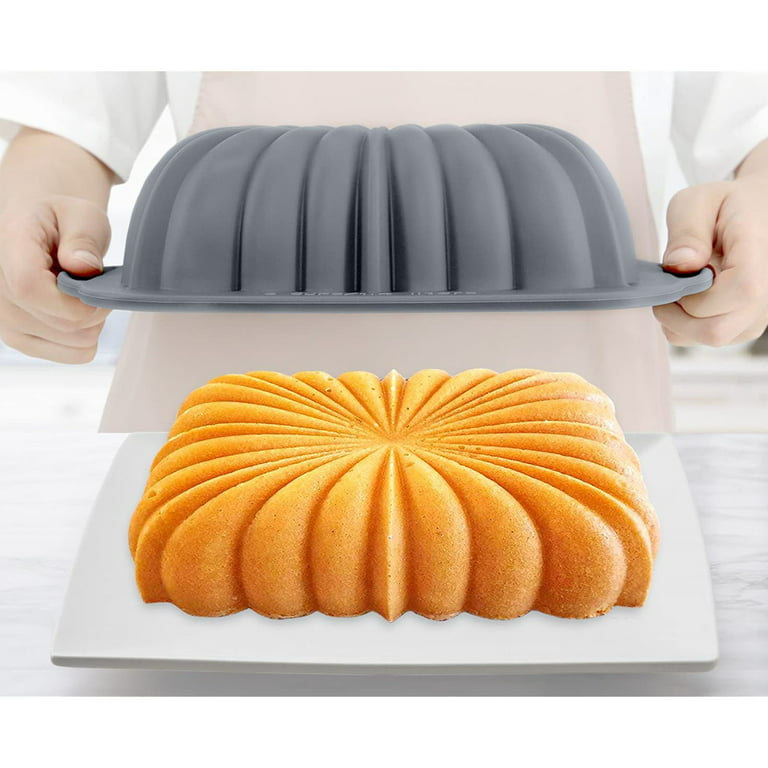 Silicone Bread Loaf Pan With Fluted Design, Food Grade Non-Stick