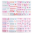 thumbnail image 1 of 18 hojas de pegatinas de mariposa para decoración de uñas, calcomanías autoadhesivas 3D para uñas coloridas, 10 x 7,5 cm, 1 of 5