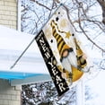 thumbnail image 5 of Happy New Year Gnome Decorative House Flag, Celebration Champagne Fireworks Stars Garden Yard Outside Decorations, 2025 Black Gold Outdoor Large Burlap Home Decor Double Sided 28 x 40, 5 of 6