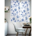 thumbnail image 4 of Blue Coastal Sheer Curtains for Living Room Bedroom Ocean Nautical Coral Seahorse Starfish Sheer Curtains 72 Inch Long 2 Panels Set Light Filtering Curtain Window Treatments Drapes for Dining Room, 4 of 6