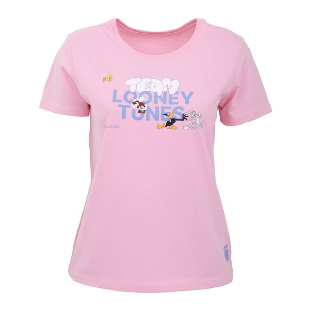 Playera K-Swiss LOONEY TUNES TEAM Para Mujer Color Rosa