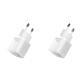 thumbnail image 1 of [Estándar Europeo Blanco] El Cargador Nitruro Galio PD20W La Serie Curva ESSAGER Es Adecuado para La Carga Rápida Teléfonos Móviles Apple Y Huawei (enchufe Europeo Blanco), 1 of 6