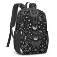 thumbnail image 2 of Sun and Hand Gothic Pattern 17" School Backpacks for Teens,Waterproof Oxford Fabric,S-Shape Padded Straps for School,Travel,Hiking,Camping, 2 of 6