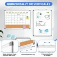 thumbnail image 6 of DOLLAR BOSS Whiteboard Calendar Dry Erase Board Cork Board Combination 36" x 24" Large Double-Sided White Boar for Wall, Magnetic Board for Office, Kitchen, Planning, Memo,Home, White Frame, 6 of 8