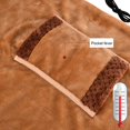 thumbnail image 3 of Jumpingount Manta eléctrica Mantón de calefacción Pies Calentador de regazo Alfombra de franela desmontable Almohadilla de invierno para Protección de la piel Marrón claro, 3 of 6