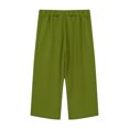 thumbnail image 4 of Kids Wide Leg Capris Pants Boys Girls Wide Leg Casual Cropped Pants Elastic Waist Athletic Trousers 5T, 4 of 6