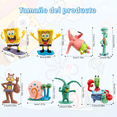 thumbnail image 2 of Figuras de Juguete para Niños Sponge Bob Colección 8 Piezas colores, 2 of 5