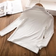thumbnail image 5 of Acaics Girls' Long-Sleeve Layering T-Shirt: Solid-Color Modal Long-Sleeve Crew Neck Casual High-Neck Top, Ages 1–13, 5 of 7