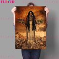 thumbnail image 1 of Cuadro de la bruja de madera Steampunk, arte Vintage de pared, pintura en lienzo, decoración del hogar, póster de bruja mágica gótica y chamán, impresiones sin marco, 1 of 4