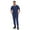 Navy, variant on Hey Scrubs Set Mens Stretch V-Neck Scrub Top with 6-Pocket Scrub Joggers Pants, Elastic Waistband Scrubs for Men
