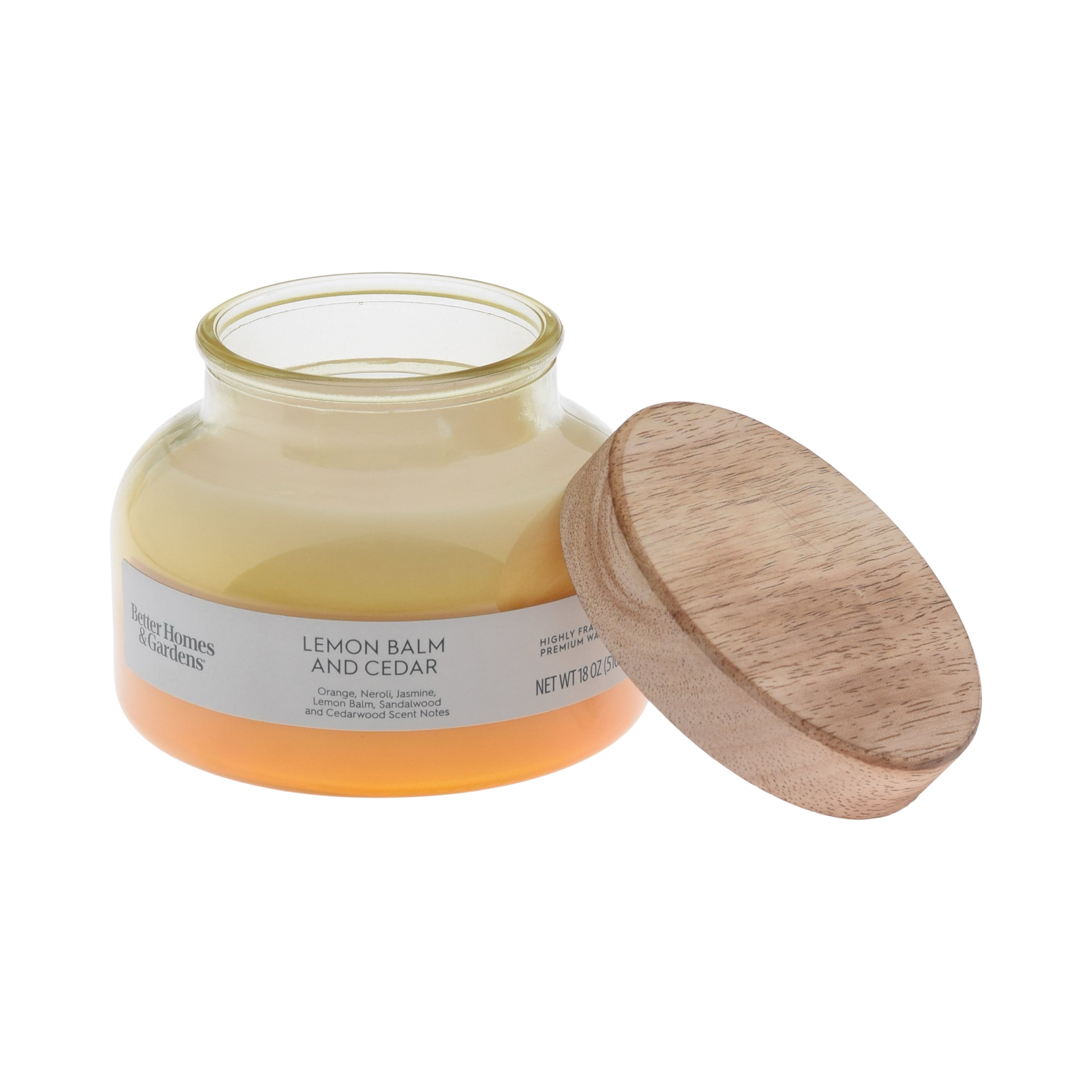 Better Homes and Gardens Lemon Balm and Cedar Scented 2-Wick Ombre Jar Candle 18oz.
