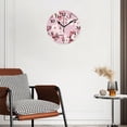 thumbnail image 3 of Battery Operated Decor Clocks Non-Ticking Silent Clocks Personalized Wall Clock with Photo for Bathroom,Office,Living Room-Beautiful Vintage Cherry Blossom Pattern On Pink Background(16inch), 3 of 4