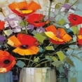 thumbnail image 6 of HAOXIT Round Table Cloth, Floral Painting with Colorful Bouquet of Flowers in Vase, Indoor Dining and Outdoor Patio Festival Use, Fits Round Table, Red Teal 31-35, 6 of 8
