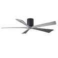 thumbnail image 4 of Matthews Fan Company IR5H-BK-WA-60 - Irene-5H five-blade flush mount paddle fan in Matte Black finish with 60” solid walnut tone blades.&nbsp;, 4 of 7