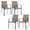 Brown, variant on Vicllax Outdoor Dining Chairs Set of 2, Patio Stacking Chairs with All Weather Breathable Textilene for Backyard Porch Garden, Gray