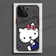 thumbnail image 3 of Bonita funda de teléfono de Hello kitty para iPhone, 15, 14, 13, 12, 11 Pro Max, mini, XS Max, XR, X, 8 Plus, SE, cubierta translúcida esmerilada, 3 of 5