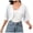 White, variant on jiaxiM Cardigans for Women Trendy Chiffon Open Front 3/4 Sleeve Cropped Cardigan Lightweight Summer Sheer Bolero Shrug for Dresses