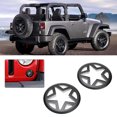 thumbnail image 3 of Aramox 2Pcs Car Front Fog Light Cover Protect Trim Black Pentagram Pattern Fit For   JK & Unlimited 2007-2017, 3 of 8