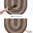 thumbnail image 4 of Homespice Decor 303622 4 x 6 ft. Wildwood Ultra Durable Oval Braided Rug - Brown, 4 of 5