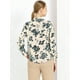 thumbnail image 5 of Blusa Floral Con Botones Mangas Largas Trabajo Oficina Para Mujer Beige M, 5 of 6