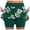 Dark Green, variant on Skirts for Women Skirt Product Women Elastic Yoga Culottes Athletic Shorts Lightweight High Waist Floral Print Shorts Skirt With Pocket Blue XL