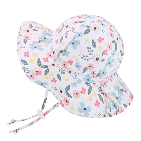 Quealent Baby Girl Sun Hat with Wide Brim Bucket Hats Adjustable Floppy Sun Hat with 50 UPF Protection for Toddler Girls (Green, 2-4 Years)