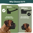 thumbnail image 3 of YJ Muzzle, Soft Dog Muzzle with Anti-Slip Strap for American Bully Bulldog Boxers Rottweilers, Fabric Mouth Guard for Medium Large Short Snout Dog Anti Biting Chewing, Allow to Drink, 3 of 4