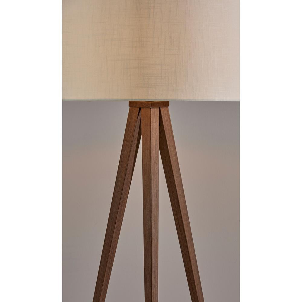 Adesso Director 60.25" Modern 3-Way Wood Tripod Floor Lamp