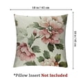 thumbnail image 4 of Shiartex Vintage Flower Throw Pillow Cover Summer Spring Peonie Pink and White Decorative Modern Square Cushion Case 2pcs’ for Home Sofa Couch Bed Living Room Car White, 4 of 7