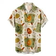 thumbnail image 4 of Camisas hawaianas divertidas de Pascua para hombres, camisas con botones y estampado de huevos de conejo, ropa informal de verano para fiestas en la playa, 4 of 5