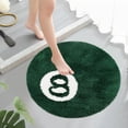 thumbnail image 2 of SURJDE 8 Ball Rug Eight Ball Rug 60cm Round 8 Ball Rug Washable Cool Rug Absorbent Flocked Floor Rug Carpet for Bedroom Livingroom Green, 2 of 7