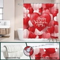 thumbnail image 4 of Valentine''s Day Red Pink Heart Shower Curtain Set with Hooks Sweet Lovers Wedding Marriage Girl Ladies Bathroom Bathtubs Decor Easy Care Washable Durable Polyester Fabric 72"x72", 4 of 5