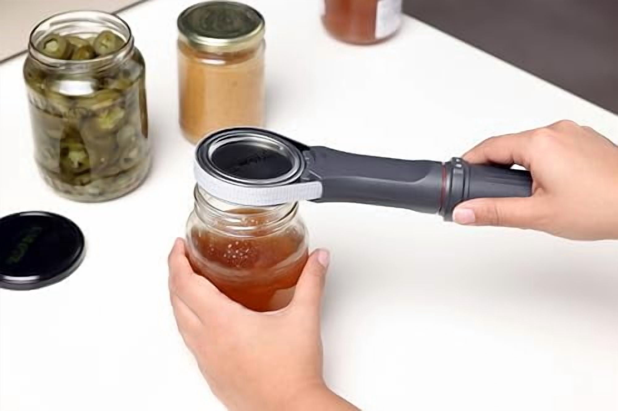 Zyliss Strongboy Jar Opener - Rubberized & Adjustable Jar Opener for Jars Up to 4" - Jar Opener for Seniors & Weak Hands - Kitchen Gadget & Tools - Lid Opener Tool for Jars