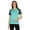 Heather Dark Gray & Aqua Blue, variant on Inkmeso Womens Raglan Short Sleeve T-Shirt Regular Fit Casual Solid Basic Tee T-Shirts