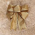 thumbnail image 3 of 20 lazos para decorar el árbol de Navidad, dorados, 25 x 21 cm, 3 of 6
