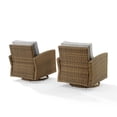 thumbnail image 4 of Crosley Furniture Bradenton Fabric Swivel Rocker Chair Set in Gray (Set of 2), 4 of 14