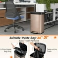 thumbnail image 6 of Costway 13.2 Gallon Step Trash Can Stainless Steel Airtight Garbage Bin for Home Kitchen Golden, 6 of 10