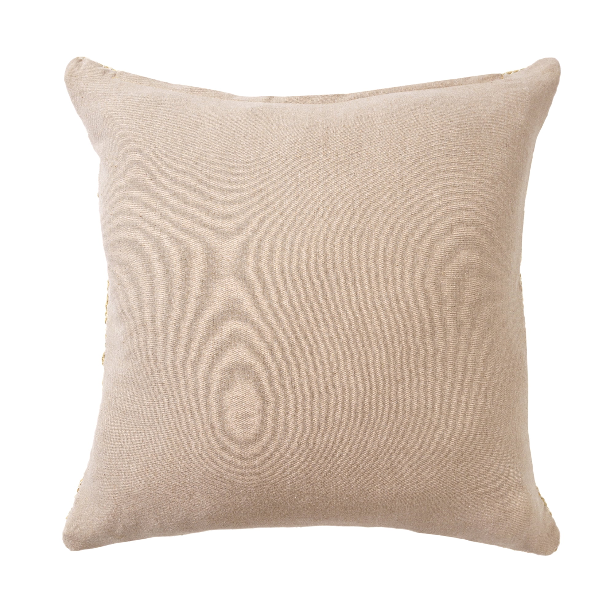 Ox Bay Nel 22" x 22" Tan Striped Geometric Jute Adult Decorative Throw Pillow