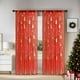 thumbnail image 2 of 2 Cortinas Navideñas Transparentes con Estampado de Copos de Nieve para Sala de Estar, 52 Pulgadas W X 83.9 Pulgadas L, 2 of 5