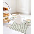 thumbnail image 4 of Boho Sage Green Stripe Kitchen Dish Towels for Drying Dishes Set of 3, Abstract Geometric White Minimalist Waffle Weave Microfiber Hand Tea Bathroom Towels Quick Dry & Absorbent Towel 12x12, 4 of 7