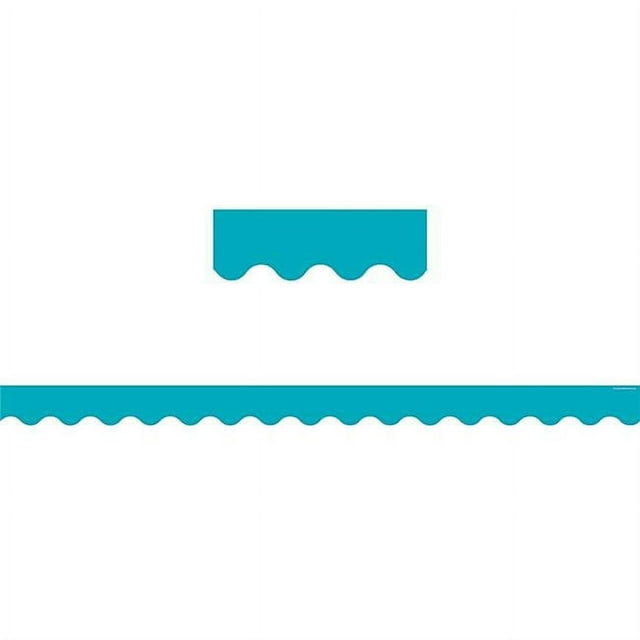 Teacher Created Resources TCR5450-6 Bordure Festonnée Soli Teal - Pack de 6