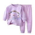 thumbnail image 5 of Toddler Girls Pajama Sets - Snug Fit Long Sleeve Shirring Sleepwear, Soft Breathable Kids Pjs,animal‑print 6-12 Months 12-24 Months 2t 3t 4t 5t 6t 7t 8t 9t Children 3-4 Years, 5 of 5